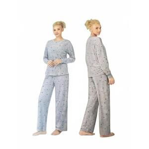 NWT Kate Spade Polka Dot Print Velour Pajama Set Large